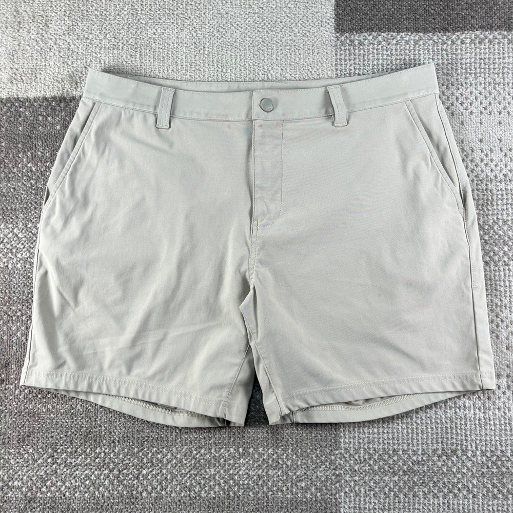Rhone Commuter 7" Shorts Mens 36 Tan Beige Performance Stretch